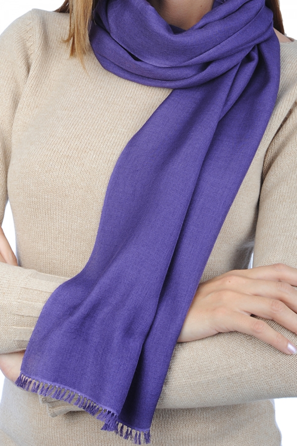 Cachemire et Soie accessoires scarva violet passion 170x25cm